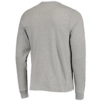 Men's '47 Heathered Gray Los Angeles Rams Arch Super Rival Long Sleeve T-Shirt