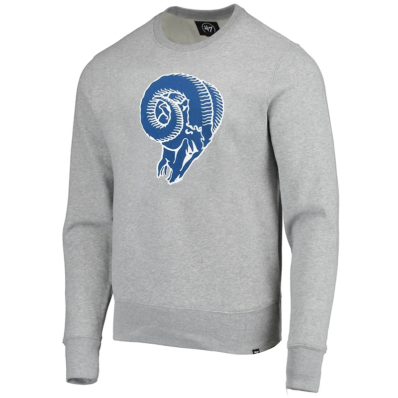 Sweat-shirt en polaire pour homme '47 Heathered Grey Los Angeles Rams Imprint Headline Throwback