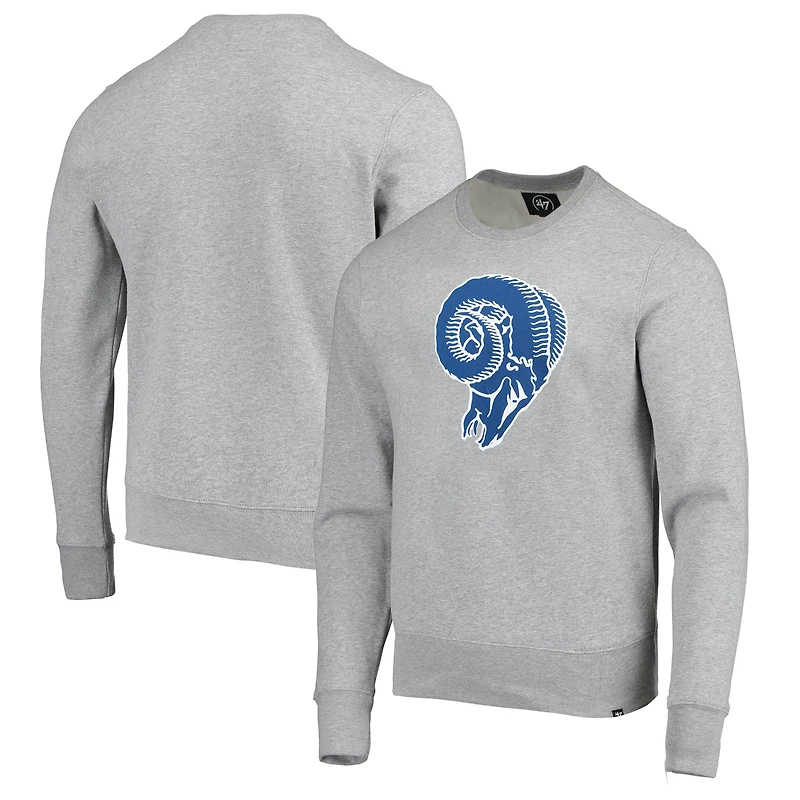 Sweat-shirt en polaire pour homme '47 Heathered Grey Los Angeles Rams Imprint Headline Throwback