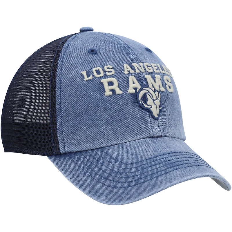 Casquette '47 Navy Los Angeles Rams Drumlin Trucker Clean Up Snapback pour homme