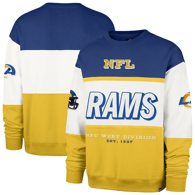 Men's '47 Royal/Gold Los Angeles Rams Breeze Maximalist Sweatshirt