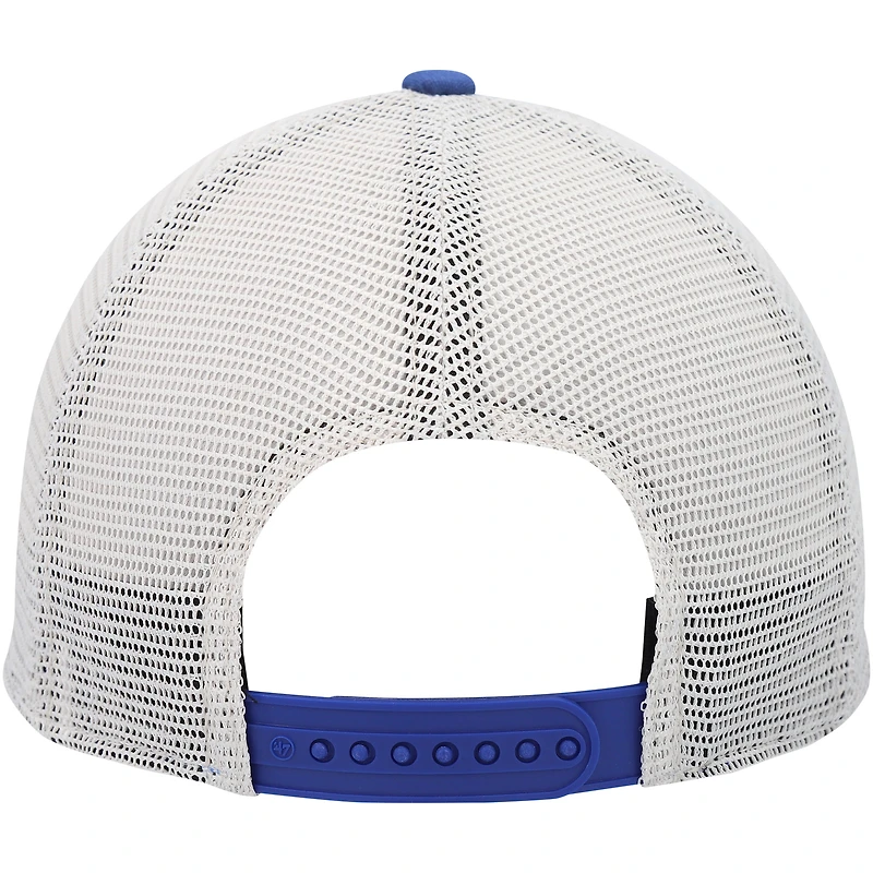 Men's '47 Royal/Natural Los Angeles Rams  Five Point Trucker Clean Up Adjustable Hat