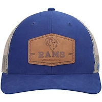 Men's '47 Royal/Natural Los Angeles Rams Rawhide Trucker Adjustable Hat