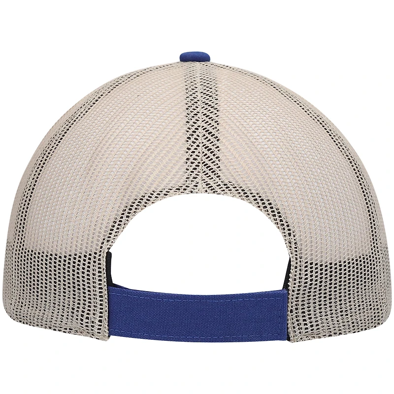 Men's '47 Royal/Natural Los Angeles Rams Rawhide Trucker Adjustable Hat