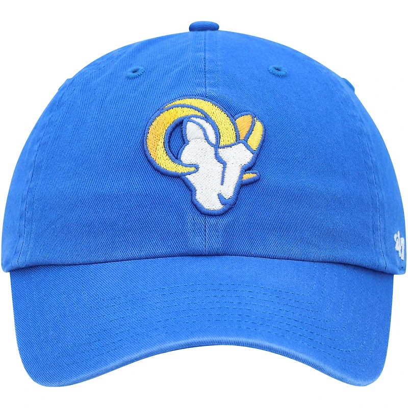 Men's '47 Royal Los Angeles Rams Clean Up Primary Logo Adjustable Hat