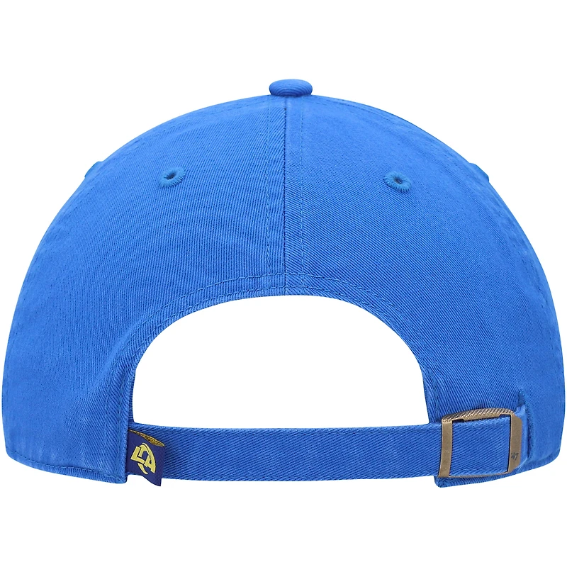 Men's '47 Royal Los Angeles Rams Clean Up Primary Logo Adjustable Hat