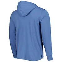 Men's '47 Royal Los Angeles Rams Field Franklin Hooded Long Sleeve T-Shirt
