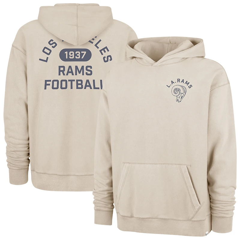 Men's '47 Tan Los Angeles Rams Backer Ravine Fleece Hoodie