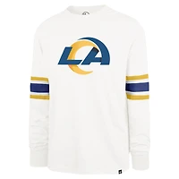 Men's '47 White Los Angeles Rams Gridiron Premier Brex Long Sleeve T-Shirt