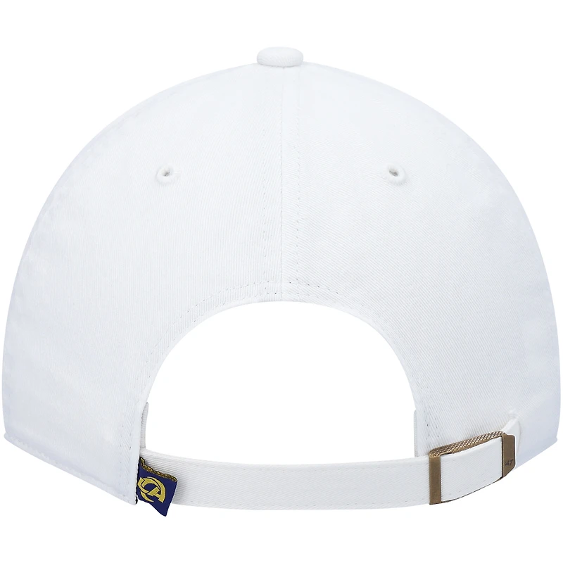 Casquette réglable Clean Up Los Angeles Rams Logo '47 blanche pour homme