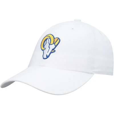 Men's '47 White Los Angeles Rams Logo Clean Up Adjustable Hat