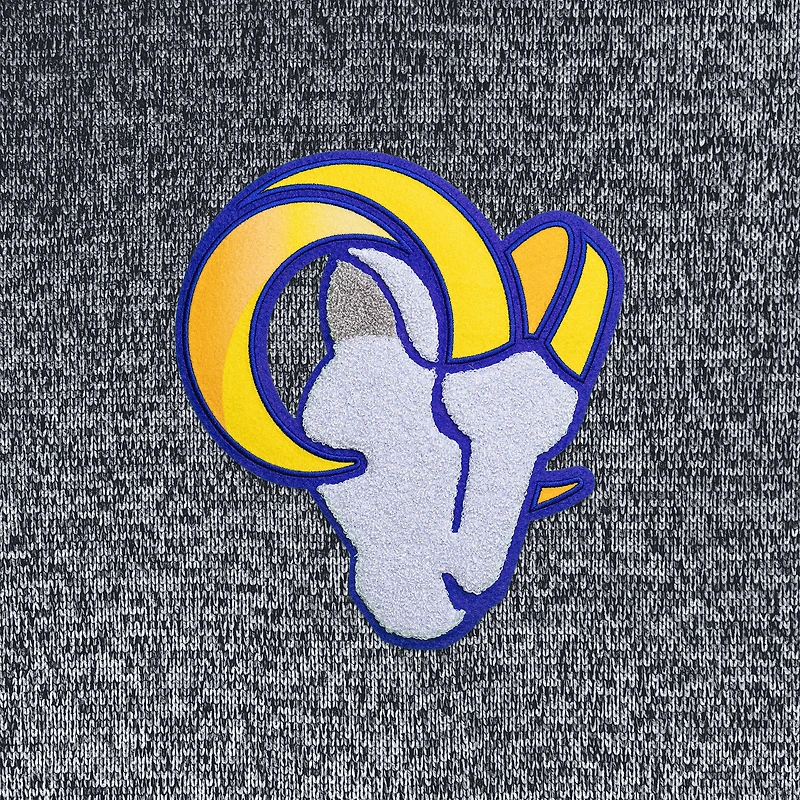 Sweat à capuche en chenille Absolute Antigua Charcoal Los Angeles Rams pour homme