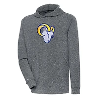 Sweat à capuche en chenille Absolute Antigua Charcoal Los Angeles Rams pour homme