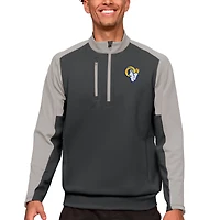 Pull zippé quart de tour Antigua Anthracite pour homme des Los Angeles Rams