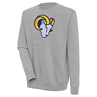 Sweat-shirt ras du cou Antigua Heather Grey Los Angeles Rams Victory pour homme