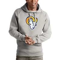 Sweat à capuche Antigua Heather Grey pour homme des Los Angeles Rams Victory Team
