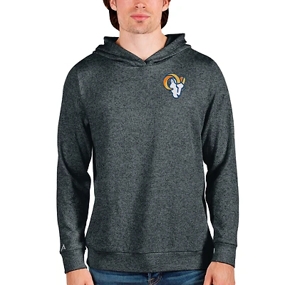 Sweat à capuche Antigua Heathered Anthracite Los Angeles Rams Absolute pour homme