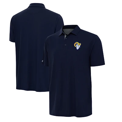 Men's Antigua Navy/Gray Los Angeles Rams Era Polo
