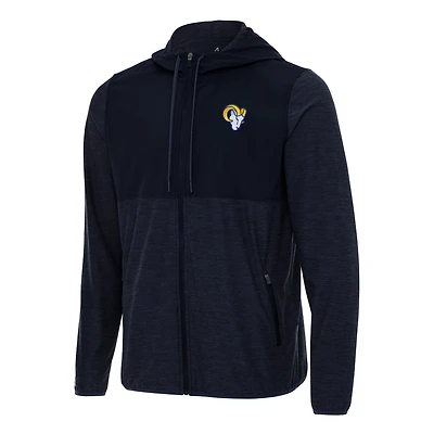Men's Antigua Navy Los Angeles Rams  Sway Full-Zip Hoodie