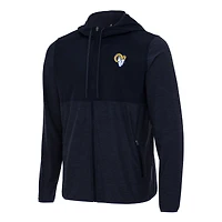 Men's Antigua Navy Los Angeles Rams  Sway Full-Zip Hoodie