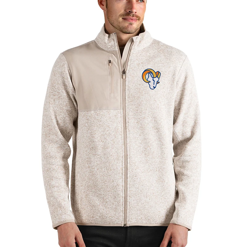 Veste zippée Fortune des Los Angeles Rams pour homme, couleur avoine, Antigua