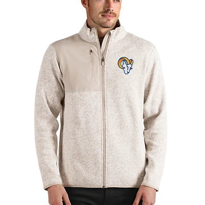 Veste zippée Fortune des Los Angeles Rams pour homme, couleur avoine, Antigua