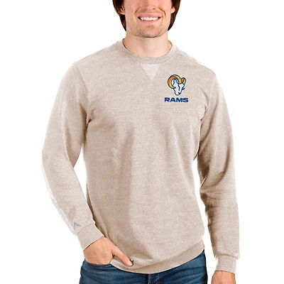 Sweat-shirt ras du cou Antigua Oatmeal Los Angeles Rams pour homme