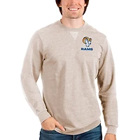 Sweat-shirt ras du cou Antigua Oatmeal Los Angeles Rams pour homme