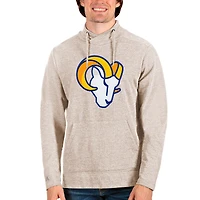 Sweat-shirt à encolure croisée pour homme Antigua Oatmeal Los Angeles Rams Team Reward