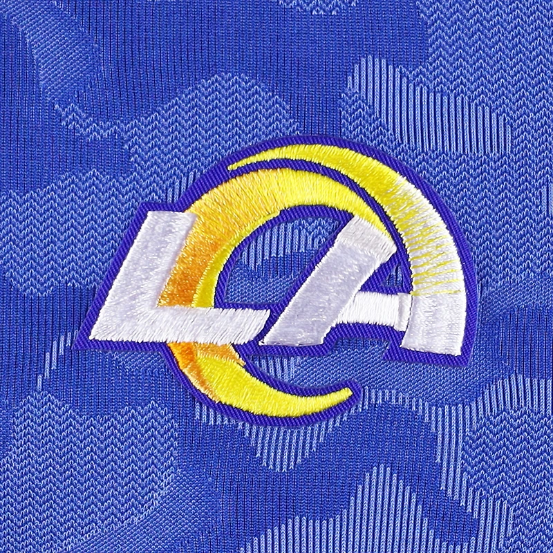 Sweat-shirt à fermeture éclair quart de tour Antigua Royal Los Angeles Rams Brigade pour homme