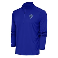Pull-over à fermeture éclair quart de tour pour homme, logo rétro des Los Angeles Rams, Antigua Royal