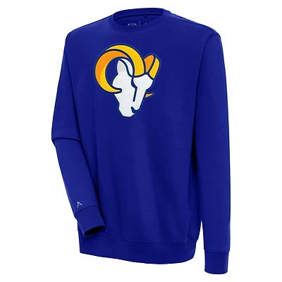 Men's Antigua  Royal Los Angeles Rams Victory Pullover Sweatshirt