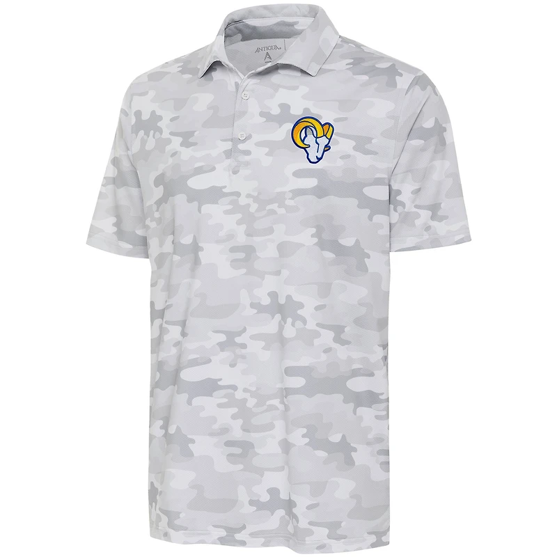 Men's Antigua White Los Angeles Rams Collide Polo