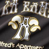 T-shirt noir pour homme Los Angeles Rams x Alfred's Apartment (effet délavé)