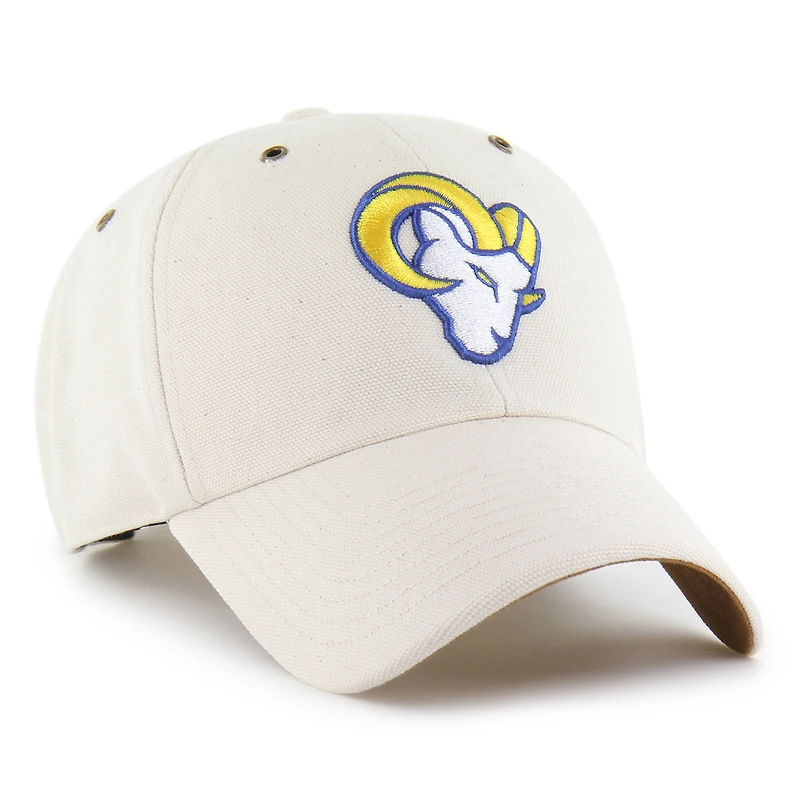 Men's Carhartt x '47 Natural Los Angeles Rams Undyed Clean Up Adjustable Hat
