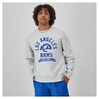 Sweat-shirt en molleton à tissage inversé Champion gris chiné pour homme des Los Angeles Rams