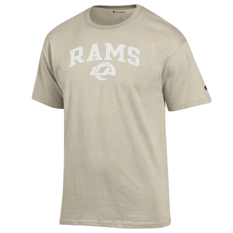 Men's Champion Oatmeal Los Angeles Rams Jersey T-Shirt