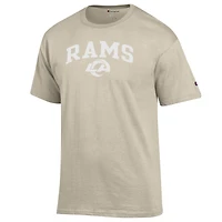 Men's Champion Oatmeal Los Angeles Rams Jersey T-Shirt