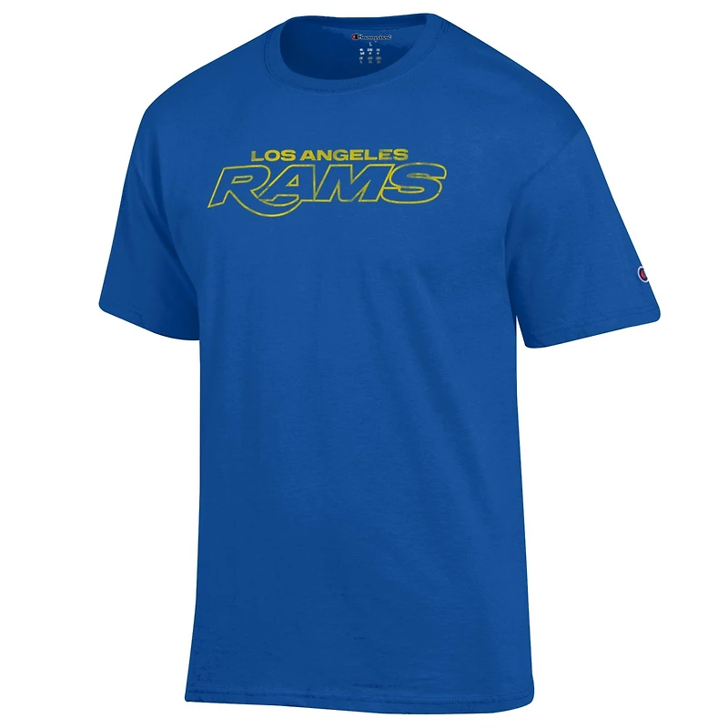 Men's Champion Royal Los Angeles Rams Wordmark T-Shirt