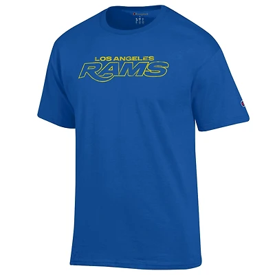 Men's Champion Royal Los Angeles Rams Wordmark T-Shirt