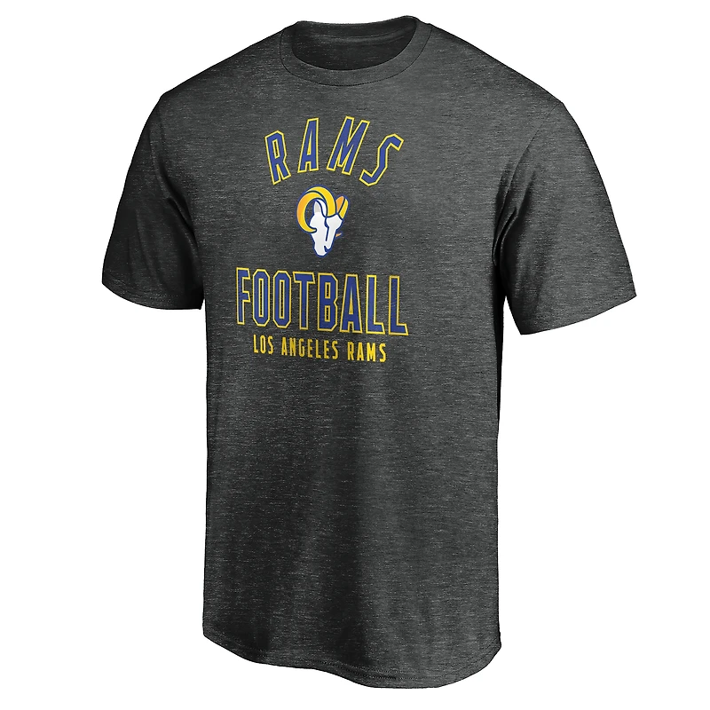 Men's  Charcoal Los Angeles Rams Nickname Arc T-Shirt