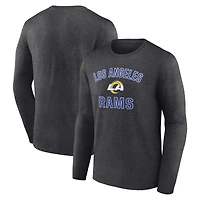 Men's  Charcoal Los Angeles Rams Victory Arch Long Sleeve T-Shirt