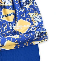 Men's Chubbies Blue Los Angeles Rams Game Day Fit Classic Lined Swim Trunks