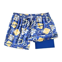 Maillot de bain Chubbies bleu Los Angeles Rams, coupe classique doublée, pour homme