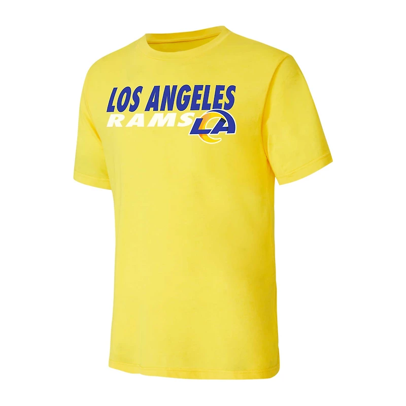 Ensemble de nuit pour homme Concepts Sport Royal/Gold Los Angeles Rams Meter Top et short