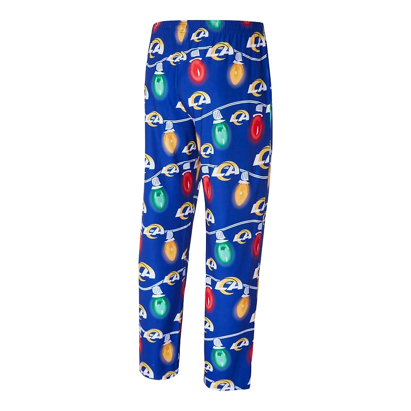 Ensemble haut à manches longues et pantalon en tricot Garland Sport Royal Los Angeles Rams pour homme