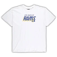 Ensemble haut et short Concepts Sport blanc/anthracite pour homme des Los Angeles Rams, grande taille