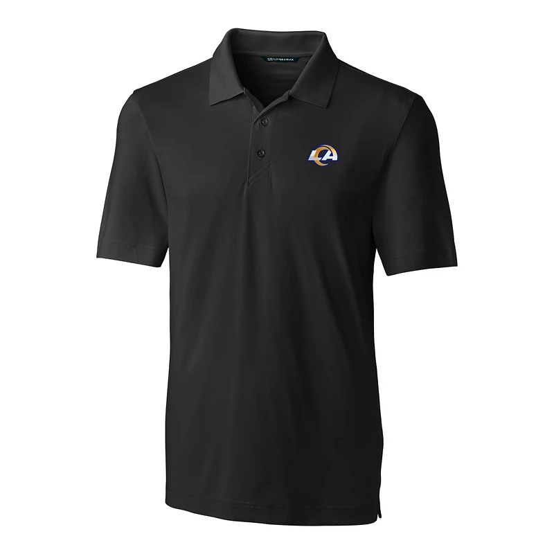 Polo extensible Forge noir pour homme Cutter & Buck des Los Angeles Rams, coupe grande et
