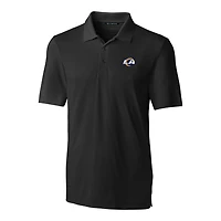 Polo extensible Forge noir pour homme Cutter & Buck des Los Angeles Rams, coupe grande et