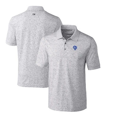 Polo rétro Advantage Tri-Blend Space Dye pour homme, Cutter & Buck Steel, Los Angeles Rams